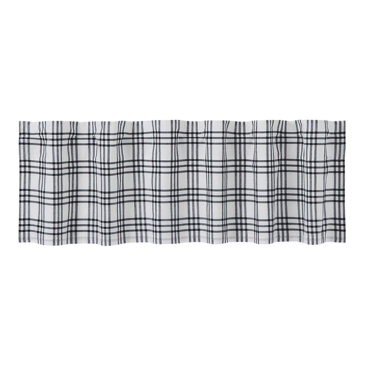 Sawyer Mill Black Plaid Valance Curtain 16x60 VHC Brands - The Fox Decor