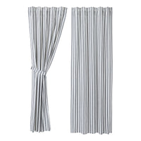 Thumbnail for Sawyer Mill Black Ticking Stripe Panel Curtain Set of 2 84x40 VHC Brands