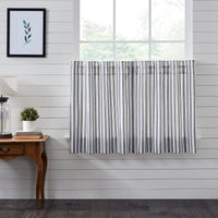 Thumbnail for Sawyer Mill Black Ticking Stripe Tier Curtain Set of 2 L36xW36 VHC Brands