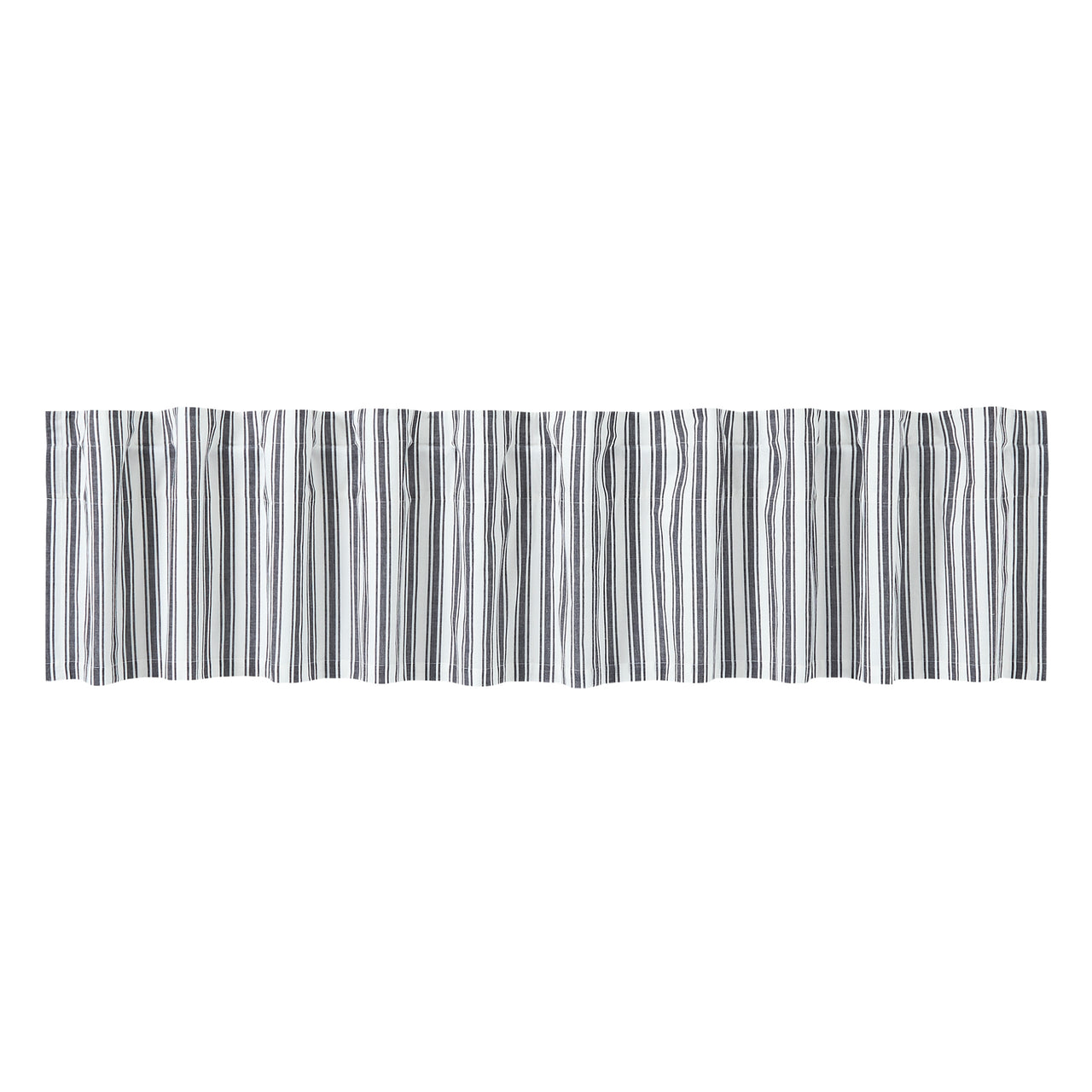 Sawyer Mill Black Ticking Stripe Valance 16x90 VHC Brands