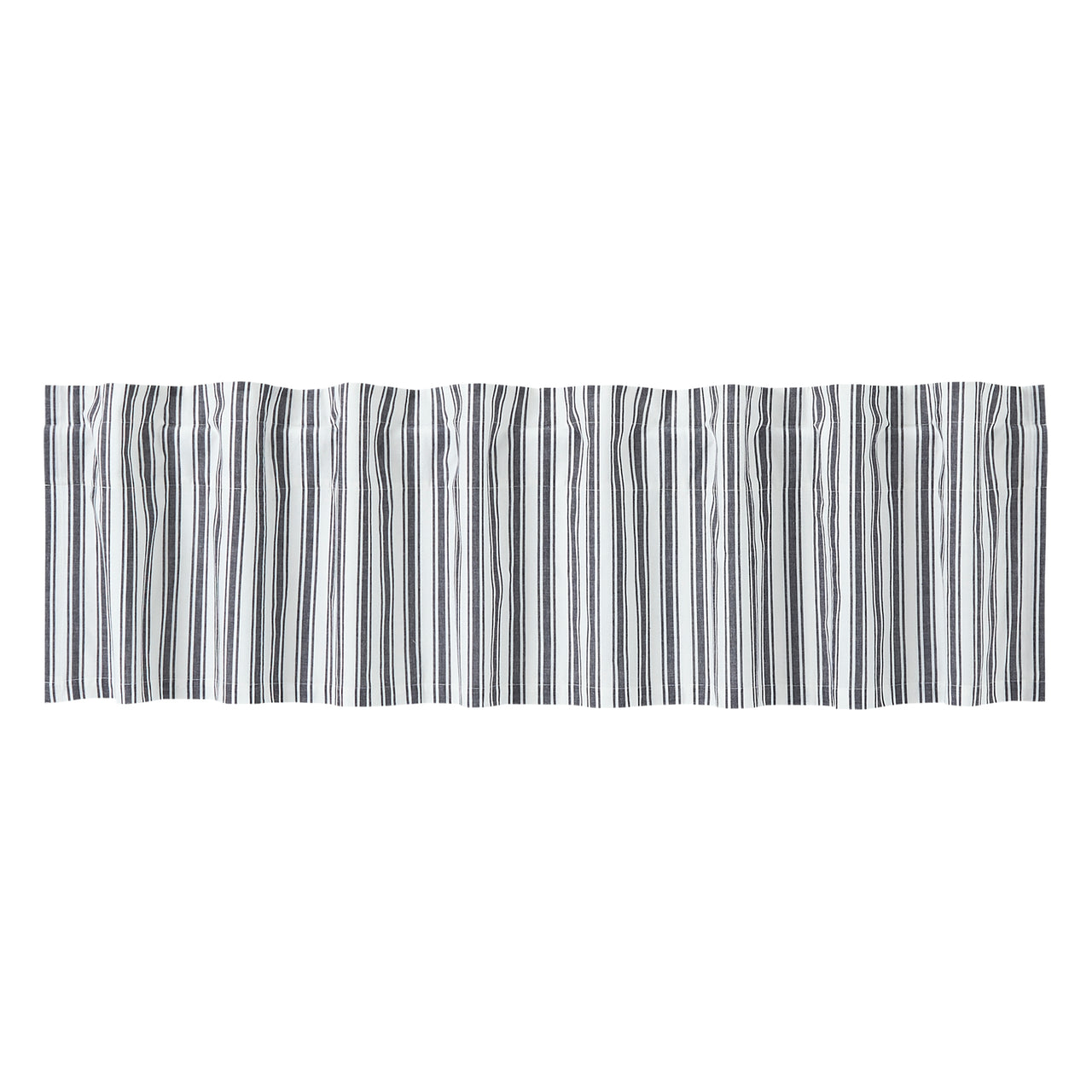 Sawyer Mill Black Ticking Stripe Valance Curtain 16x72 VHC Brands