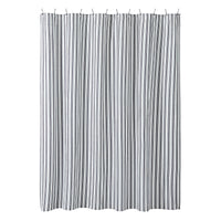 Thumbnail for Sawyer Mill Black Ticking Stripe Shower Curtain 72x72 VHC Brands