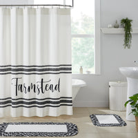 Thumbnail for Sawyer Mill Black Farmstead Shower Curtain 72x72 VHC Brands