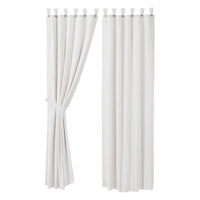 Thumbnail for Stitched Burlap White Panel Curtain Set of 2 84x40 VHC Brands