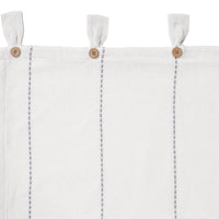 Thumbnail for Stitched Burlap White Panel Curtain Set of 2 84x40 VHC Brands