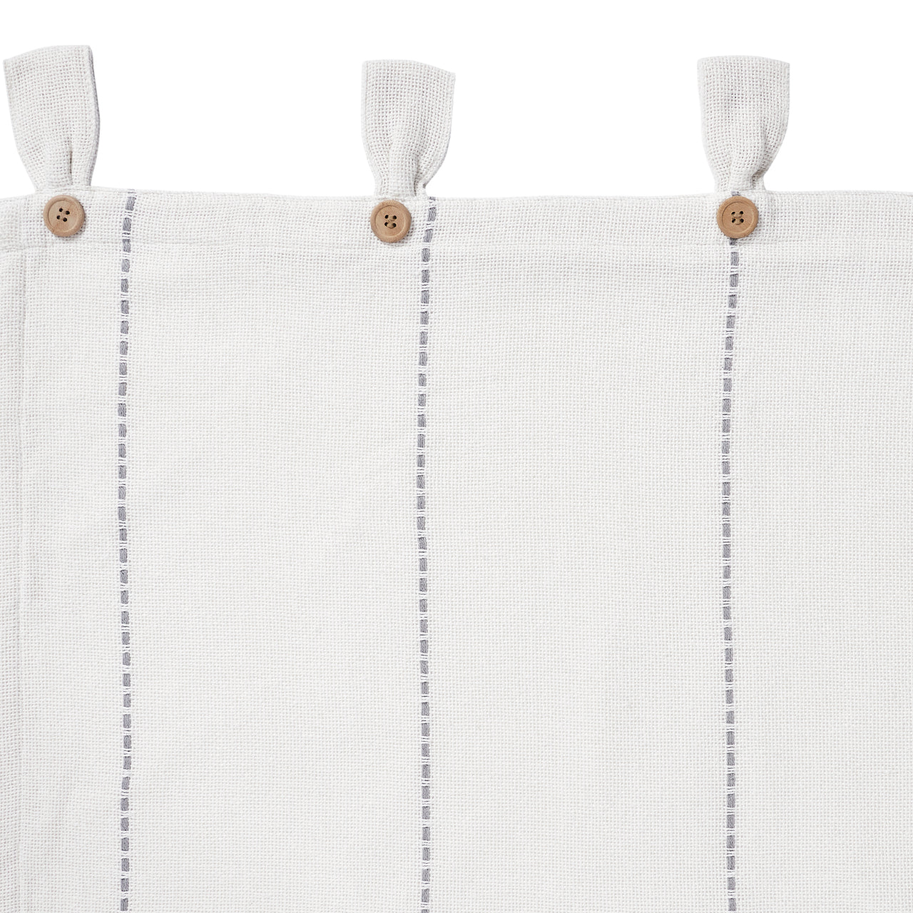 Stitched Burlap White Tier Curtain Set of 2 L24xW36