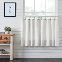 Thumbnail for Stitched Burlap White Tier Curtain Set of 2 L36xW36