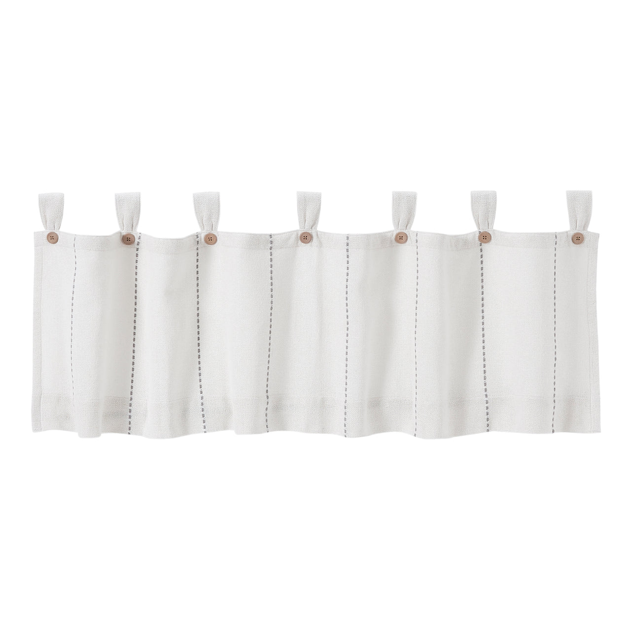 Stitched Burlap White Valance Curtain 16x60 VHC Brands