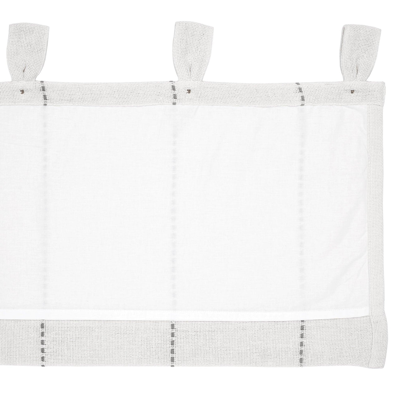Stitched Burlap White Valance Curtain 16x60 VHC Brands - The Fox Decor