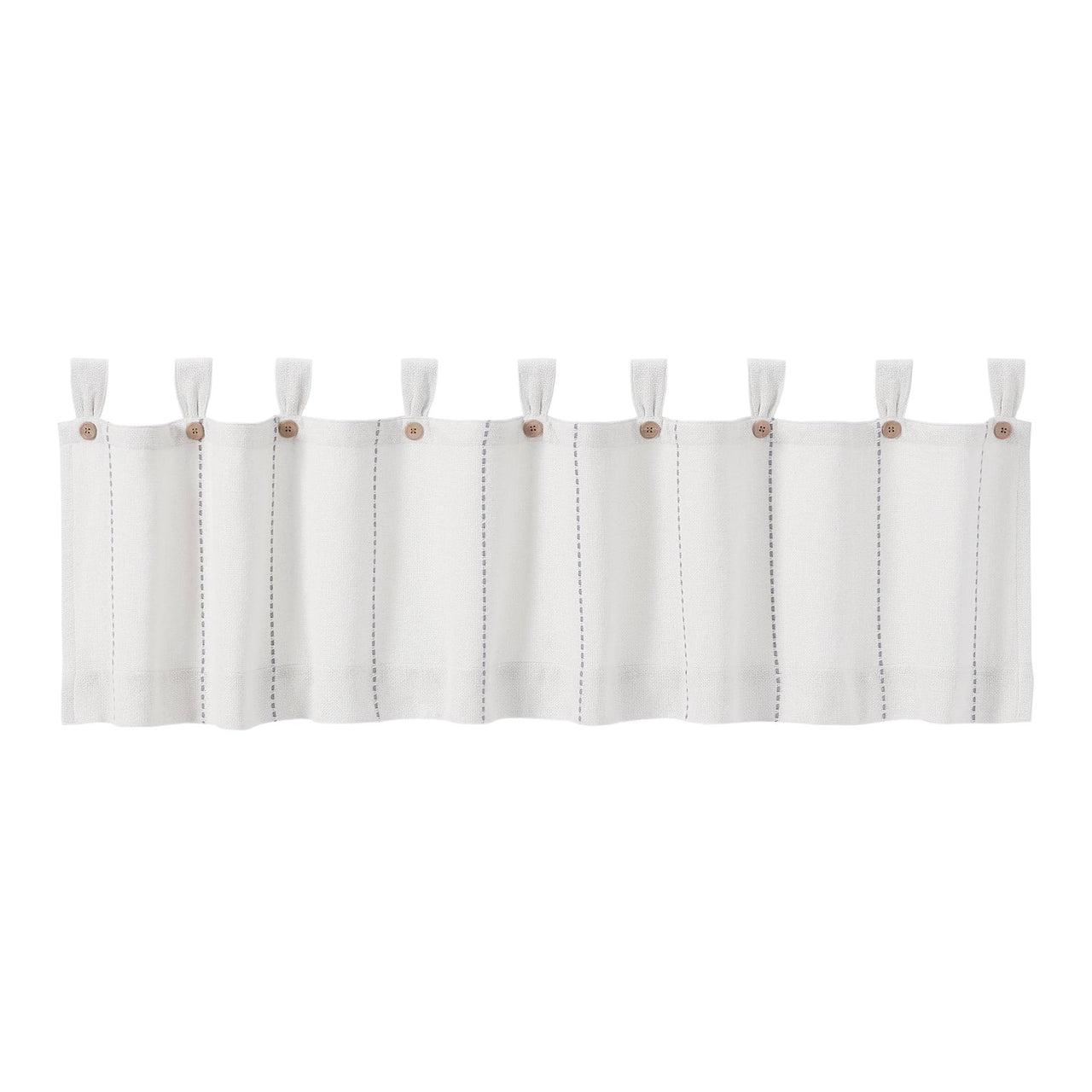 Stitched Burlap White Valance Curtain 16x72 VHC Brands - The Fox Decor