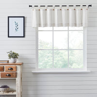 Thumbnail for Stitched Burlap White Valance Curtain 16x72 VHC Brands