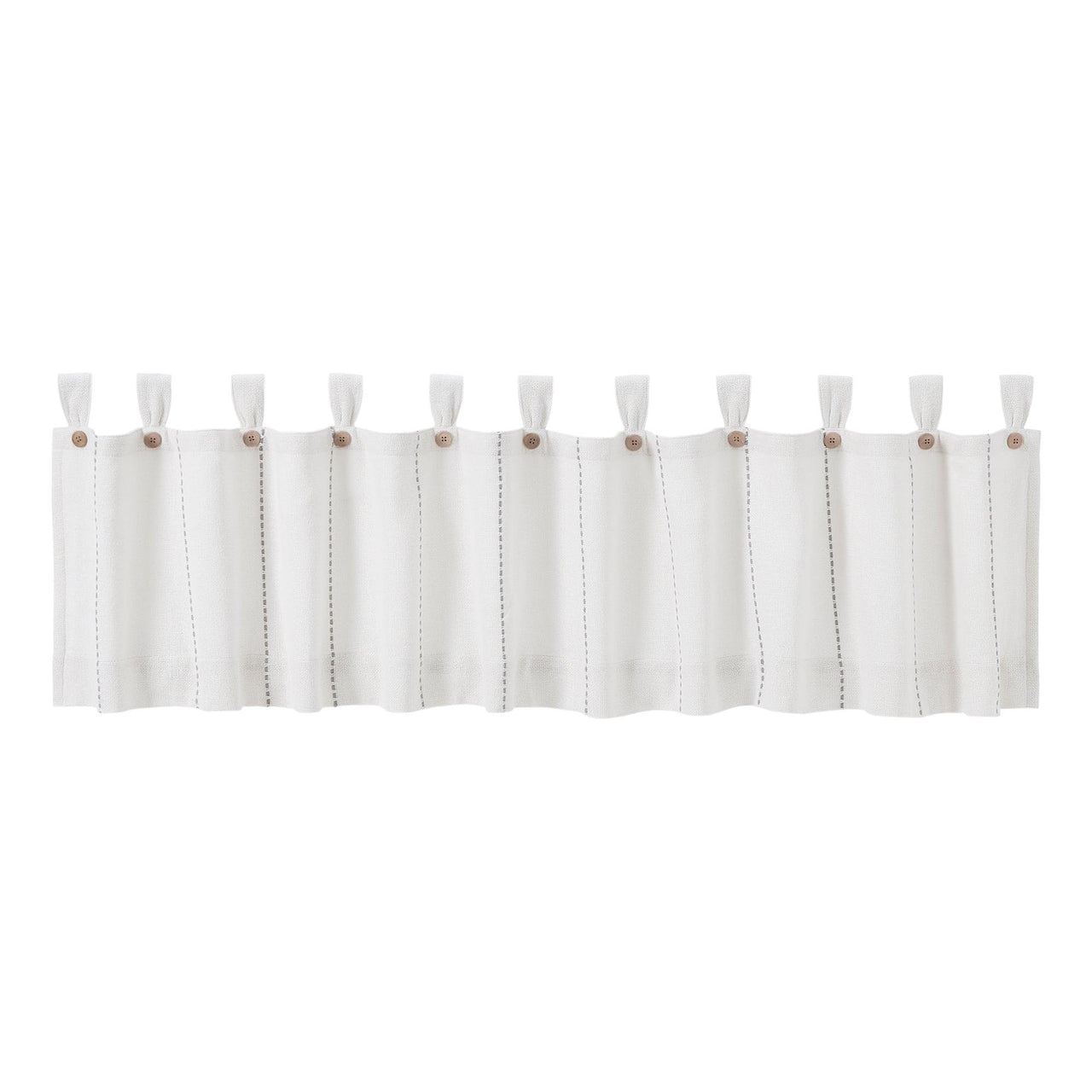 Stitched Burlap White Valance Curtain 16x90 VHC Brands - The Fox Decor