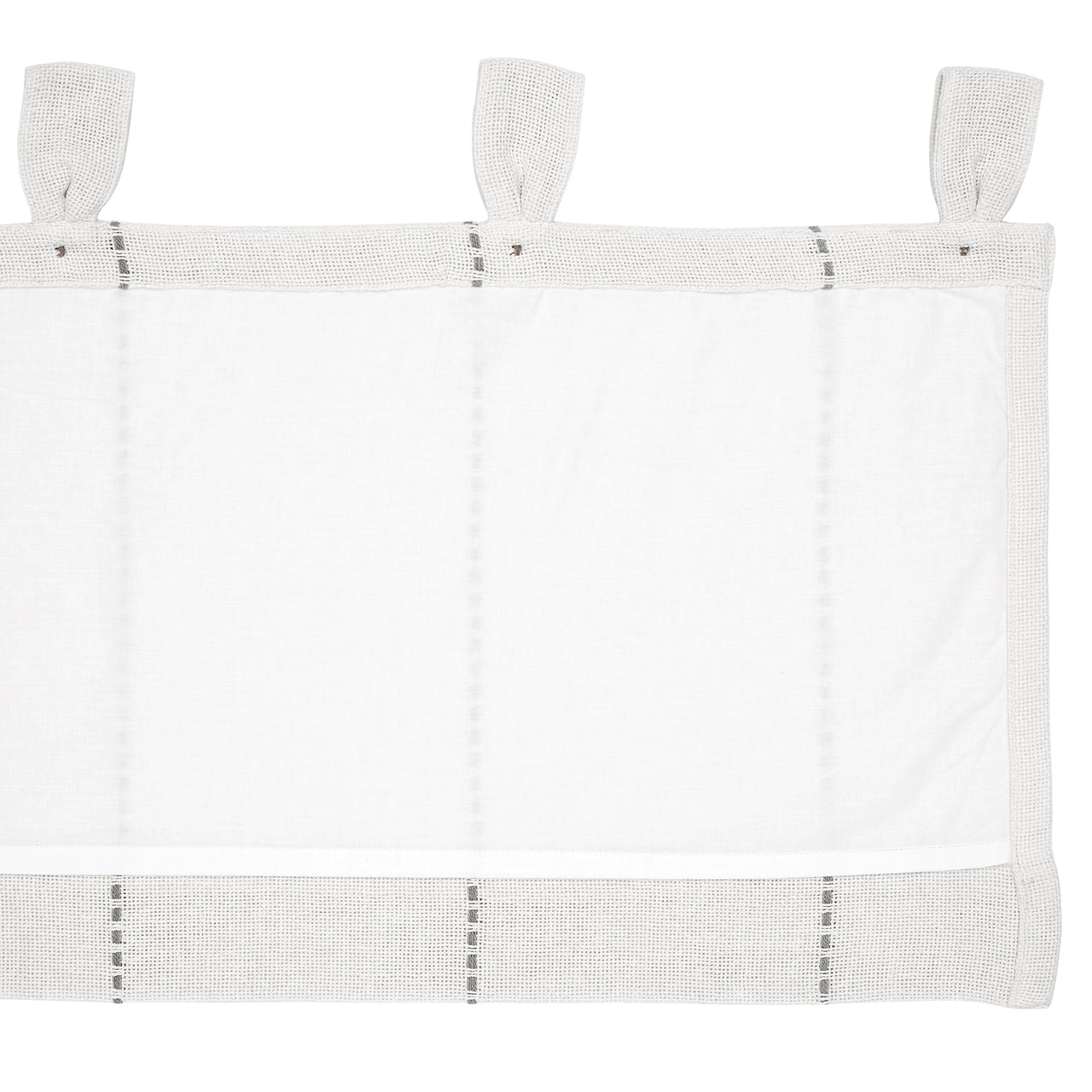 Stitched Burlap White Valance Curtain 16x90 VHC Brands