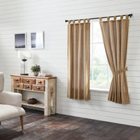 Thumbnail for Stitched Burlap Natural Short Panel Curtain Set of 2 63x36 VHC Brands - The Fox Decor