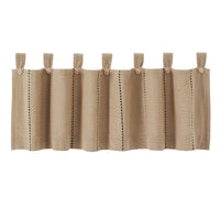 Thumbnail for Stitched Burlap Natural Valance Curtain 16x60 VHC Brands - The Fox Decor