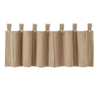 Thumbnail for Stitched Burlap Natural Valance Curtain 16x60 VHC Brands