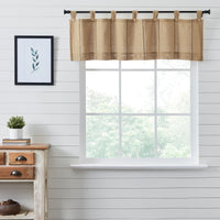 Thumbnail for Stitched Burlap Natural Valance Curtain 16x60 VHC Brands