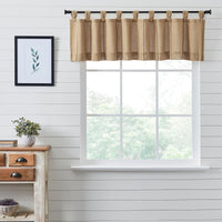 Thumbnail for Stitched Burlap Natural Valance Curtain 16x72 VHC Brands