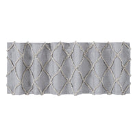 Thumbnail for Frayed Lattice Creme & Black Valance 16x60 VHC Brands - The Fox Decor
