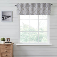 Thumbnail for Frayed Lattice Creme & Black Valance 16x60 VHC Brands