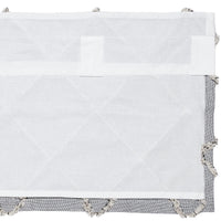 Thumbnail for Frayed Lattice Creme & Black Valance 16x60 VHC Brands