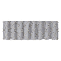 Thumbnail for Frayed Lattice Creme & Black Valance 16x72 VHC Brands - The Fox Decor