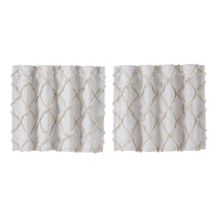 Thumbnail for Frayed Lattice Oatmeal Tier Set of 2 L24xW36 VHC Brands