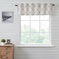 Thumbnail for Frayed Lattice Oatmeal Valance Curtain 16x60 VHC Brands