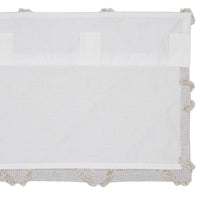 Thumbnail for Frayed Lattice Oatmeal Valance Curtain 16x60 VHC Brands