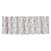 Thumbnail for Frayed Lattice Oatmeal Valance Curtain 16x72 VHC Brands - The Fox Decor