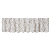 Thumbnail for Frayed Lattice Oatmeal Valance 16x90 VHC Brands