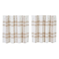 Thumbnail for Wheat Plaid Tier Curtain Set of 2 L24xW36 VHC Brands - The Fox Decor