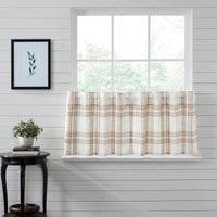 Thumbnail for Wheat Plaid Tier Curtain Set of 2 L24xW36 VHC Brands - The Fox Decor