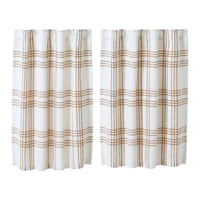 Thumbnail for Wheat Plaid Tier Curtain Set of 2 L36xW36 VHC Brands - The Fox Decor