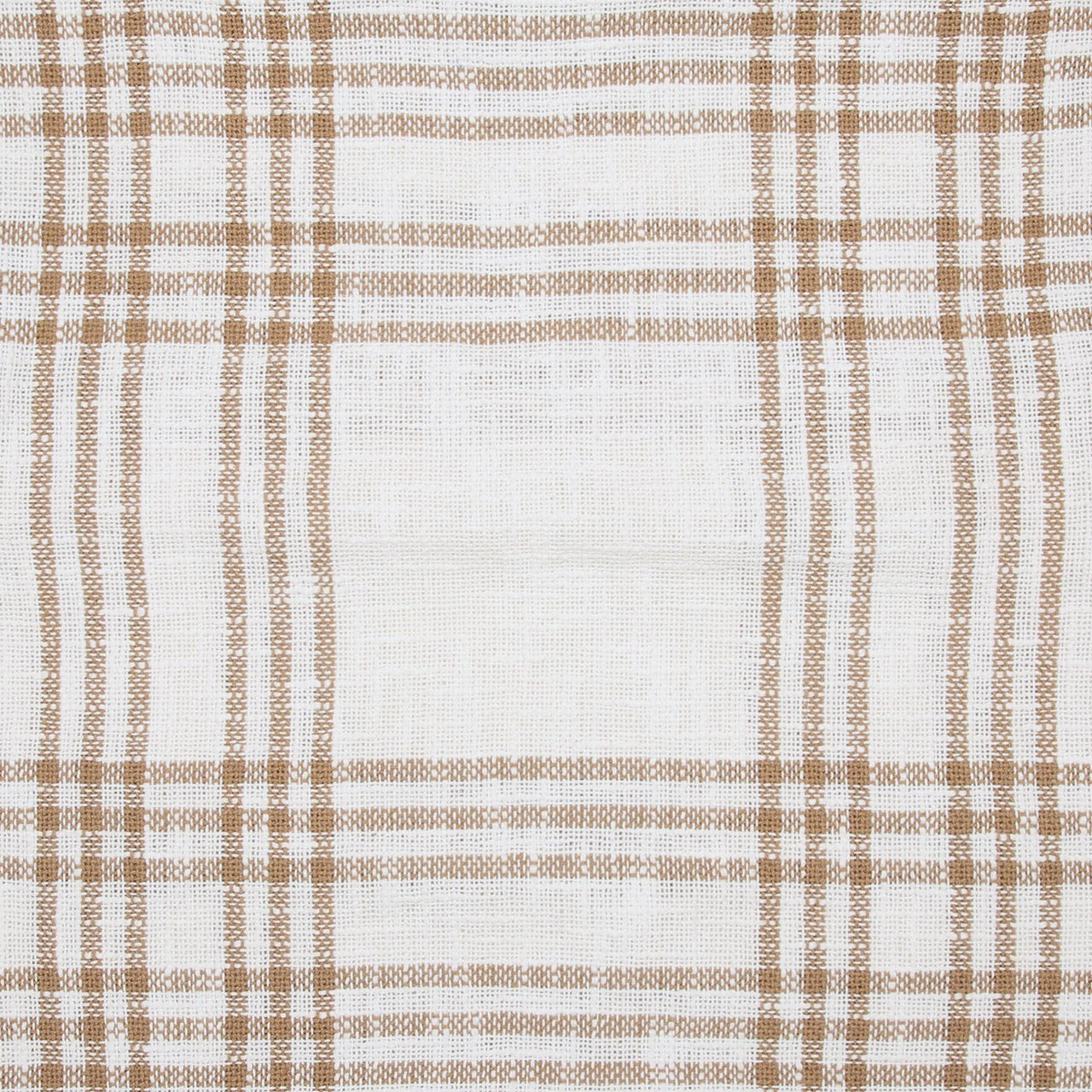 Wheat Plaid Tier Curtain Set of 2 L36xW36 VHC Brands - The Fox Decor