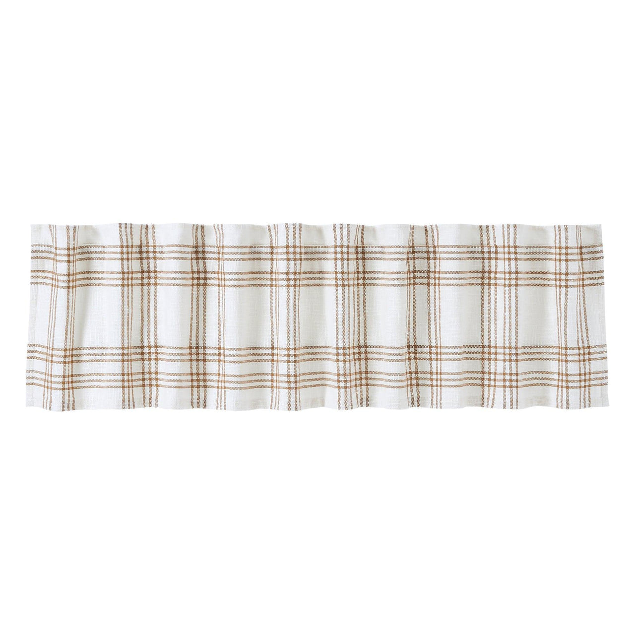 Wheat Plaid Valance Curtain 19x90 VHC Brands - The Fox Decor