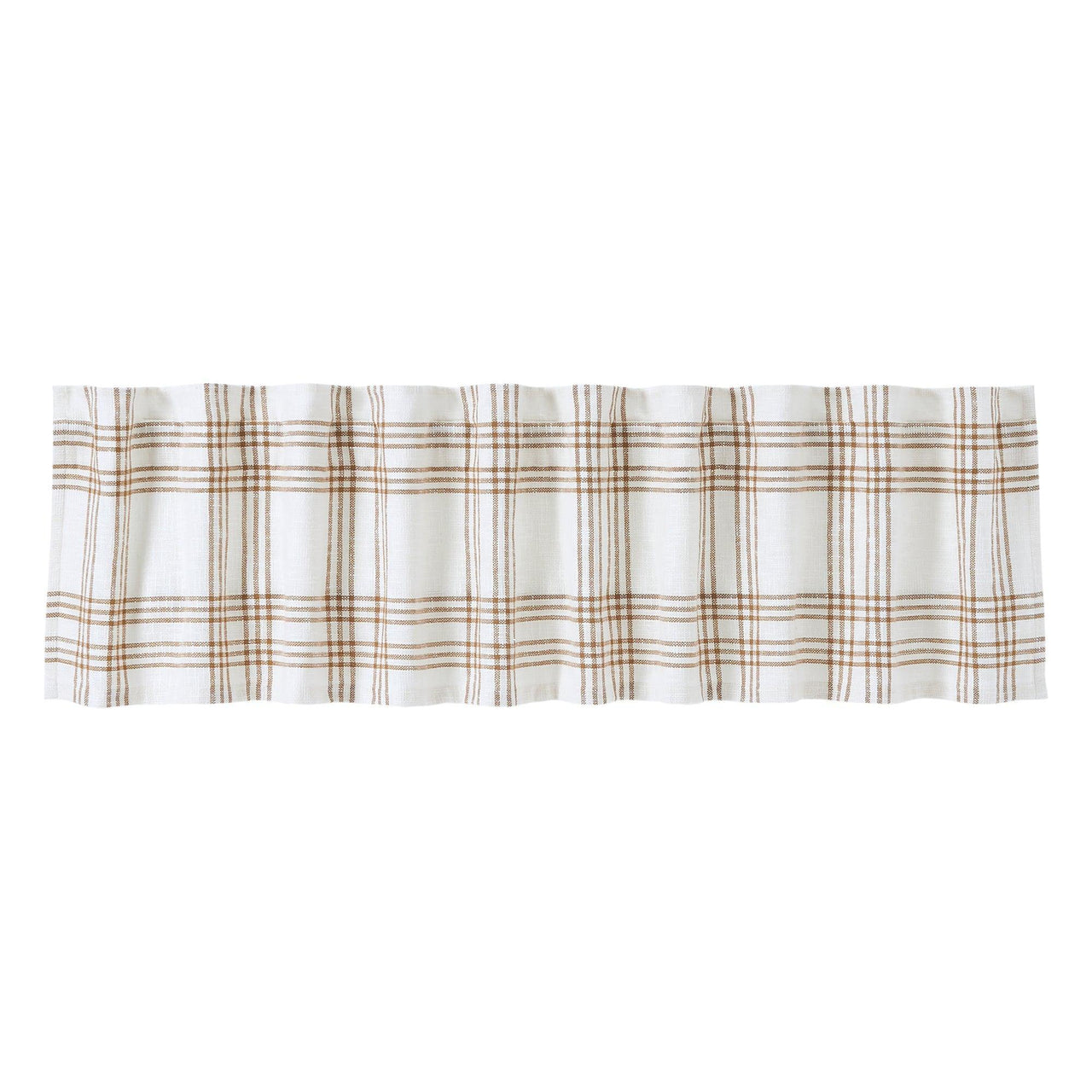 Wheat Plaid Valance Curtain 19x90 VHC Brands - The Fox Decor