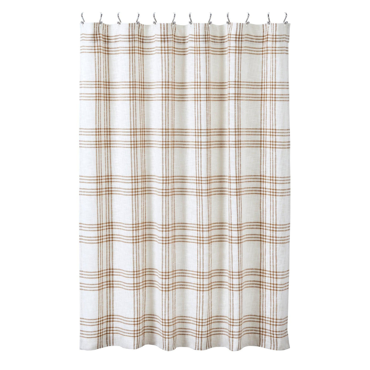 Wheat Plaid Shower Curtain 72x72 VHC Brands - The Fox Decor