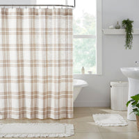 Thumbnail for Wheat Plaid Shower Curtain 72x72 VHC Brands - The Fox Decor