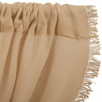 Thumbnail for Tobacco Cloth Khaki Balloon Valance Curtain Fringed 15x60 - The Fox Decor