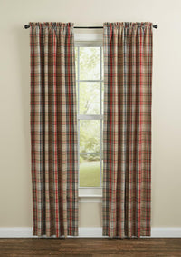 Thumbnail for Bear Country Plaid Lined Panels Curtains 84