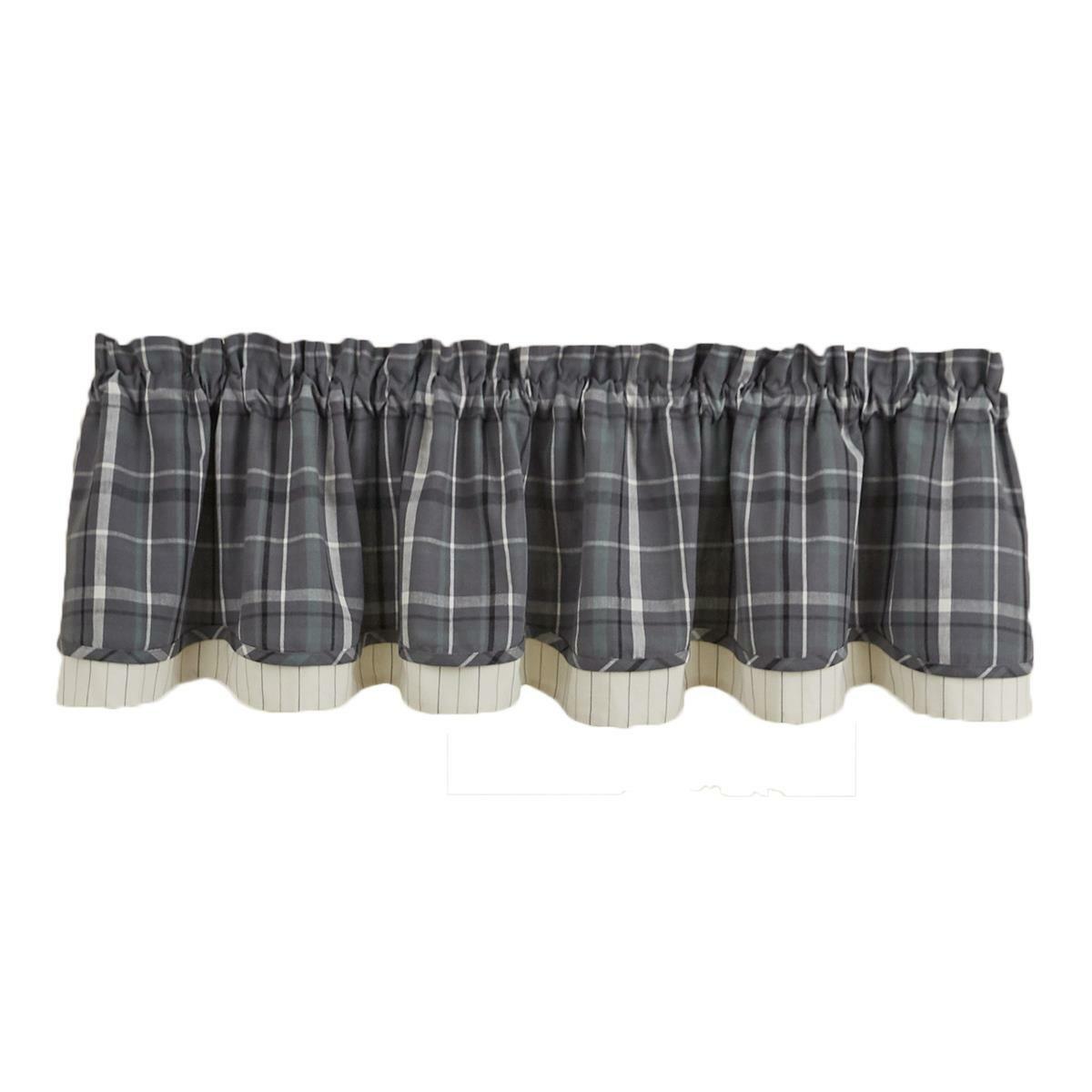 Beaumont Plaid Valance - Lined Layered Park Designs