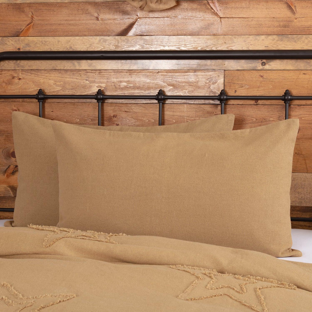 Burlap Natural King Sham 21x37 VHC Brands - The Fox Decor