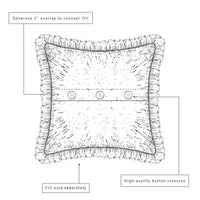 Thumbnail for Burlap Natural Fabric Euro Sham w/ Fringed Ruffle 26x26 VHC Brands - The Fox Decor