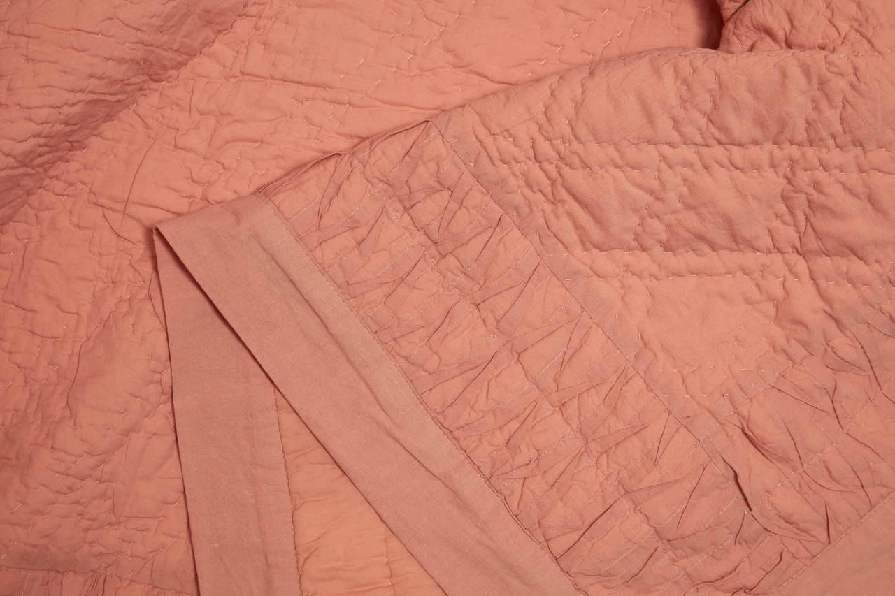 Adelia Apricot King Quilt 105Wx95L VHC Brands - The Fox Decor