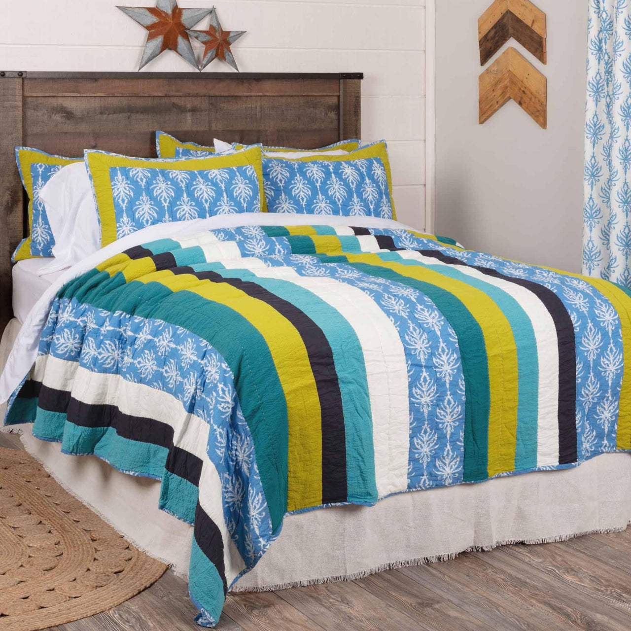 Laguna Twin Quilt 68Wx86L VHC Brands - The Fox Decor