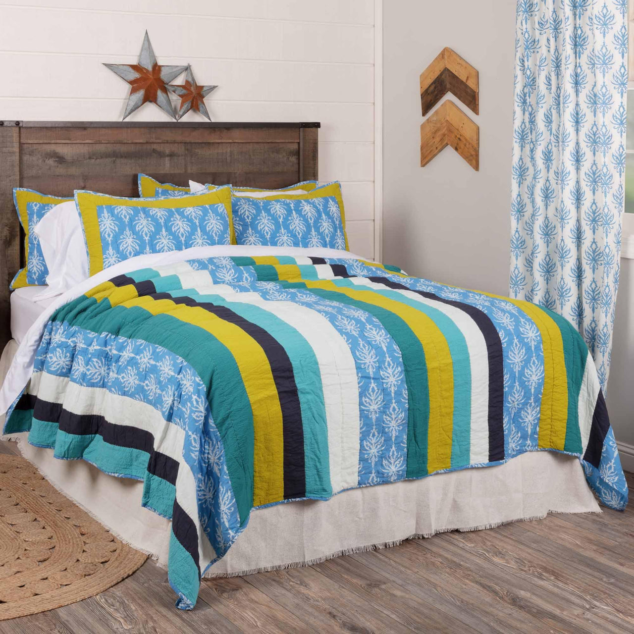 Laguna Twin Quilt 68Wx86L VHC Brands - The Fox Decor