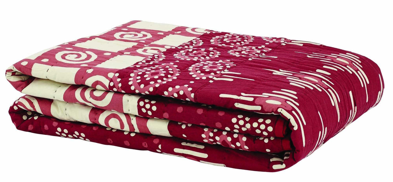 Paloma Crimson Queen Quilt 90Wx90L VHC Brands - The Fox Decor