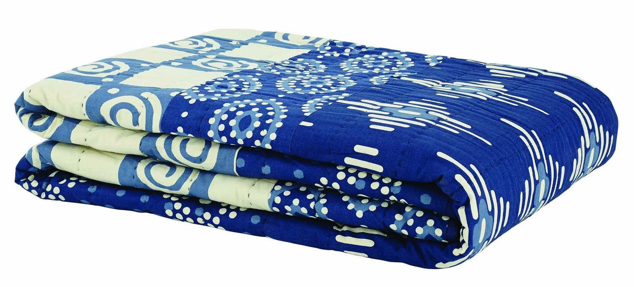 Paloma Indigo King Quilt 105Wx95L VHC Brands - The Fox Decor