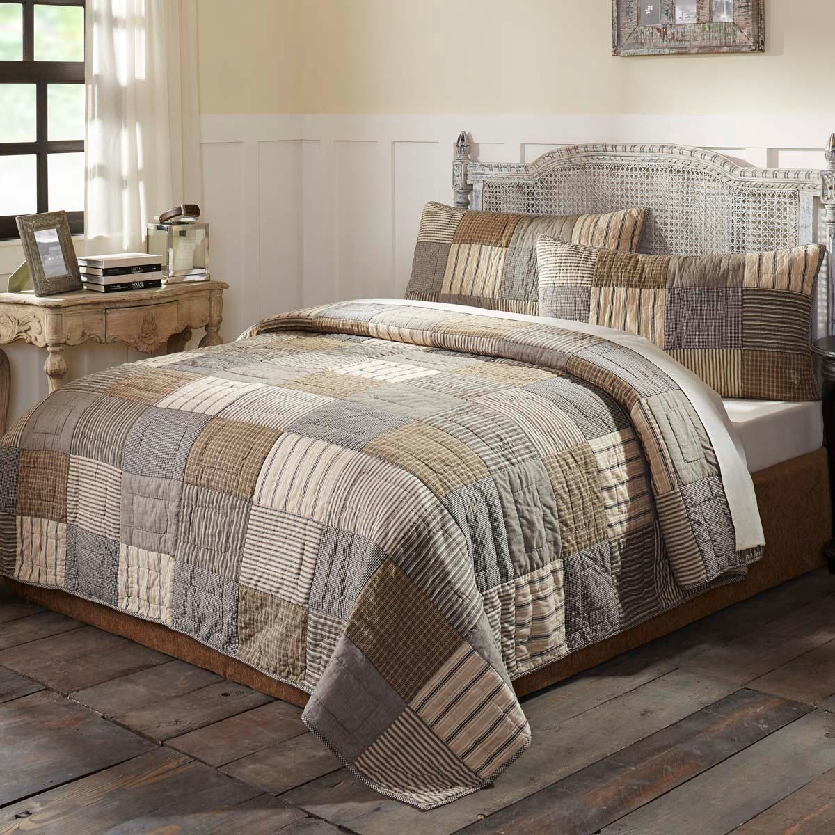 Sawyer Mill Charcoal King Sham 21x37 VHC Brands - The Fox Decor